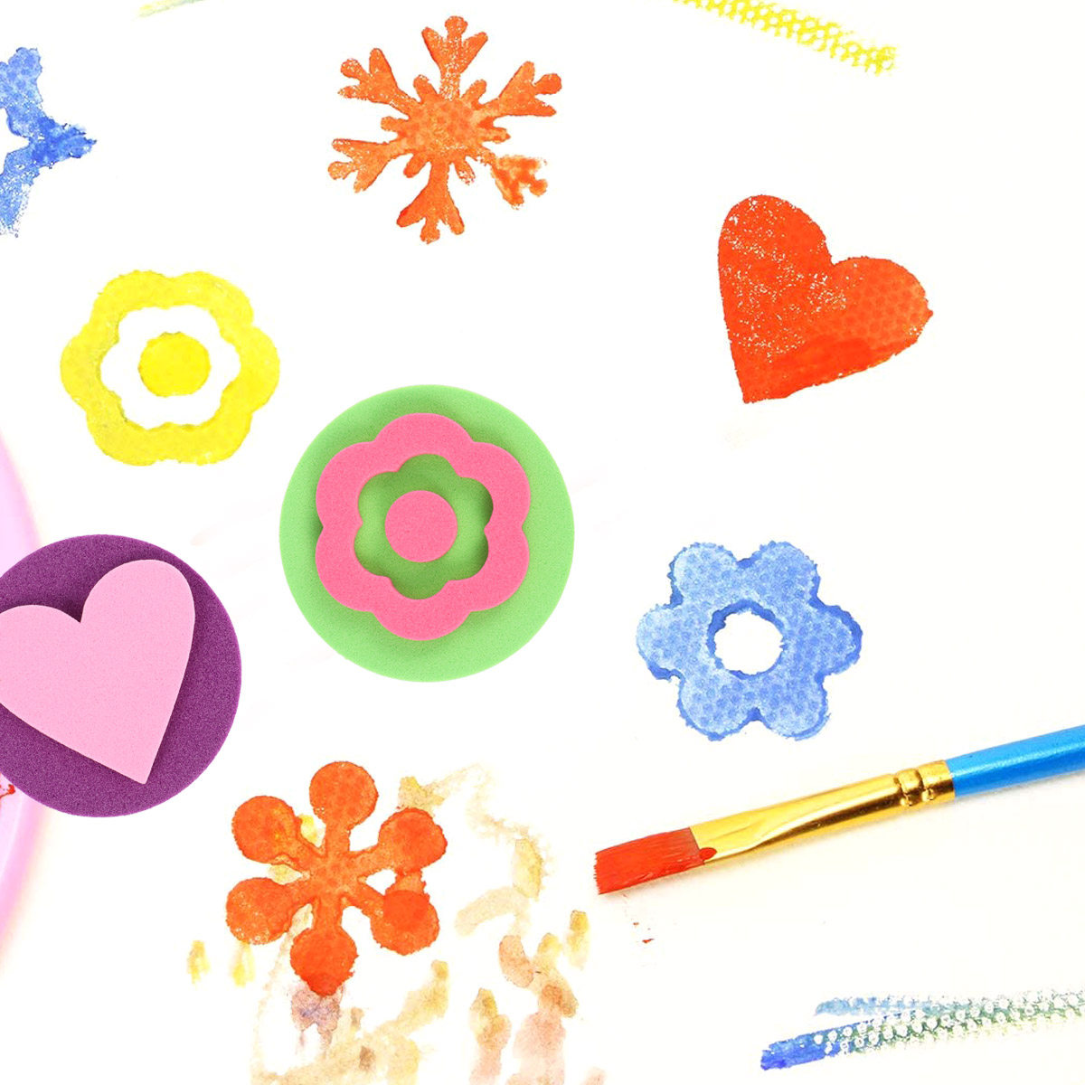 Kids Education Activities - 12Pcs Painting Stamps for Kids Creative