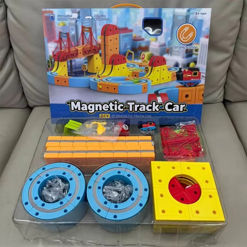 Kids Education Material - 3D Magnetic Track Car Boy High-Speed