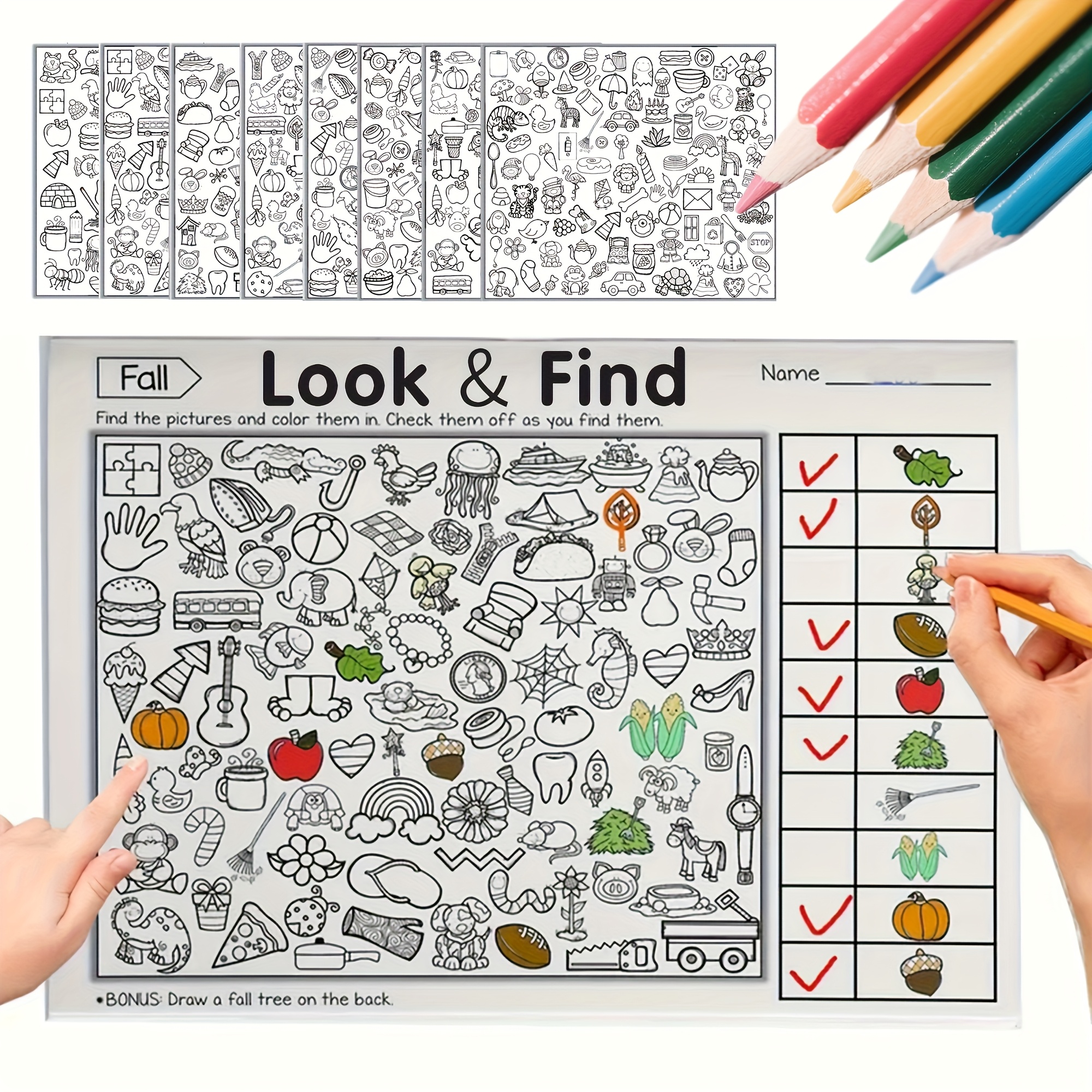 Kids Education Activities - Children's Search Activity Book Kid Hidden