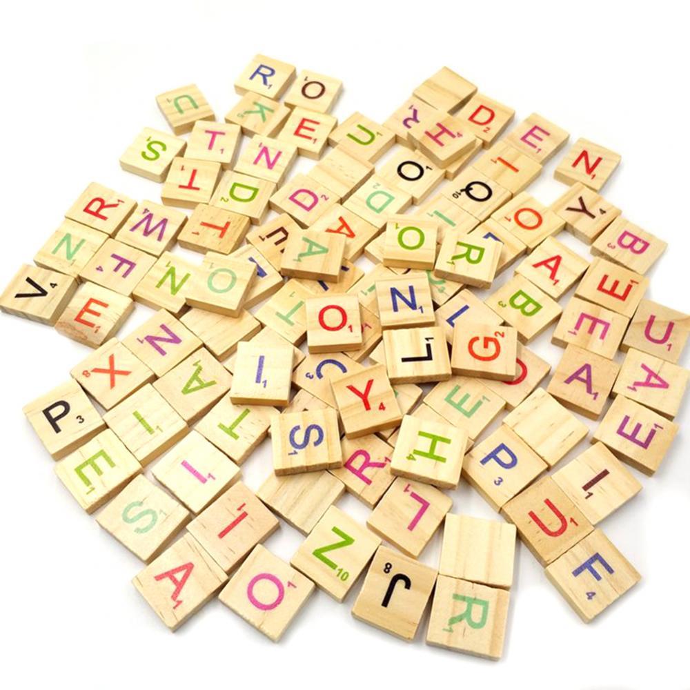 100Pcs Wooden Language Toys Le - огляд і ціна Kids Education Words