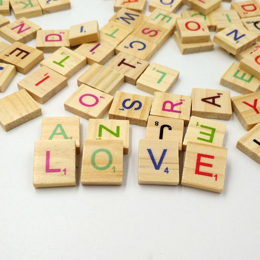 100Pcs Wooden Language Toys Le - огляд і ціна Kids Education Words