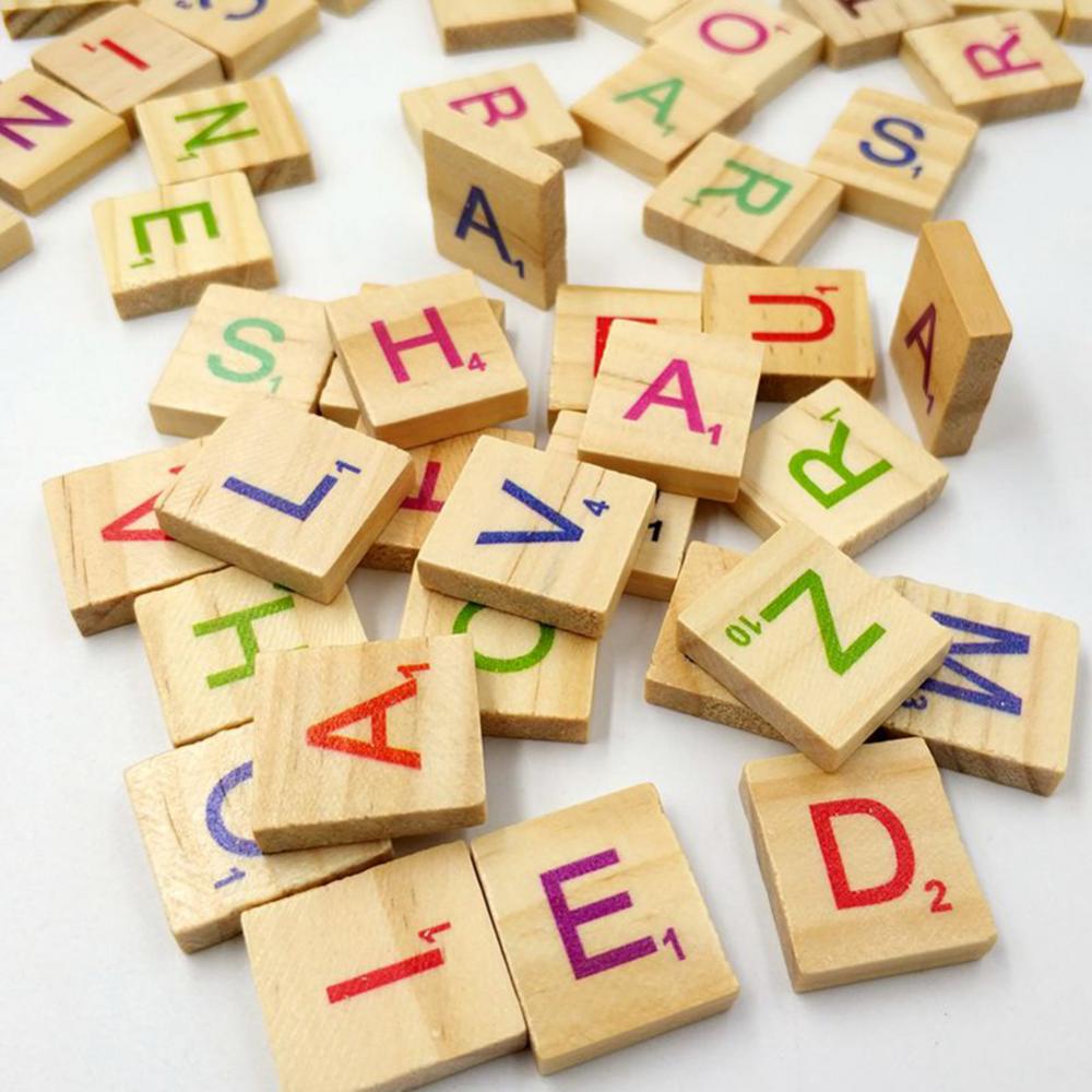 100Pcs Wooden Language Toys Le - огляд і ціна Kids Education Words