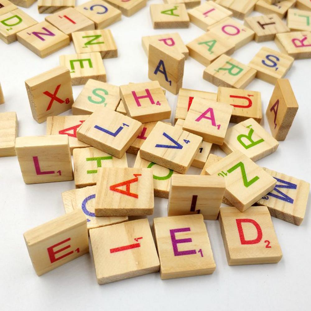 100Pcs Wooden Language Toys Le - огляд і ціна Kids Education Words