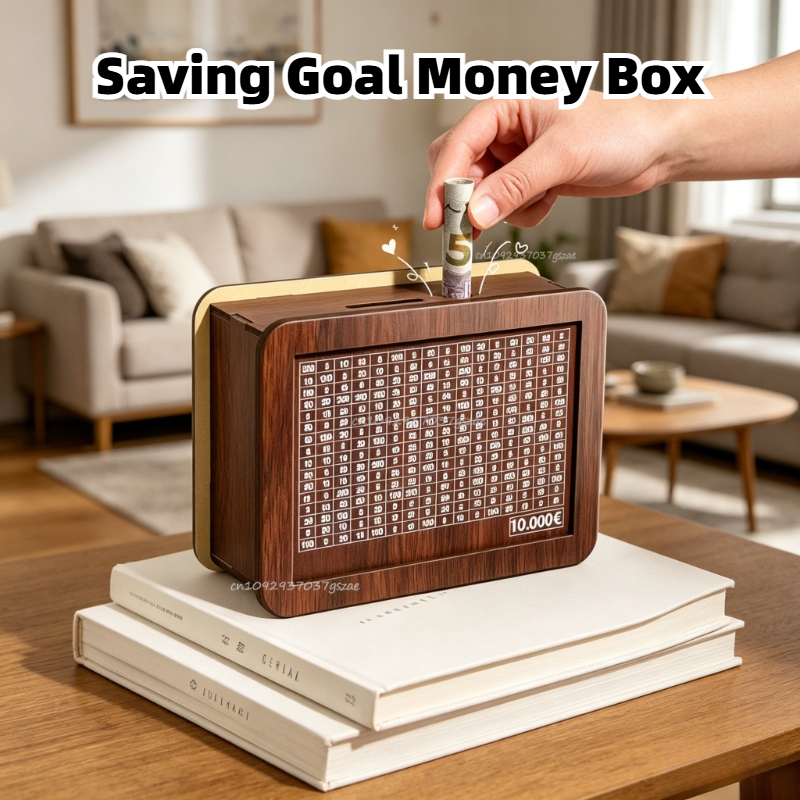 Saving Goal Wooden Money Bank  - огляд і ціна Kids Education Savings