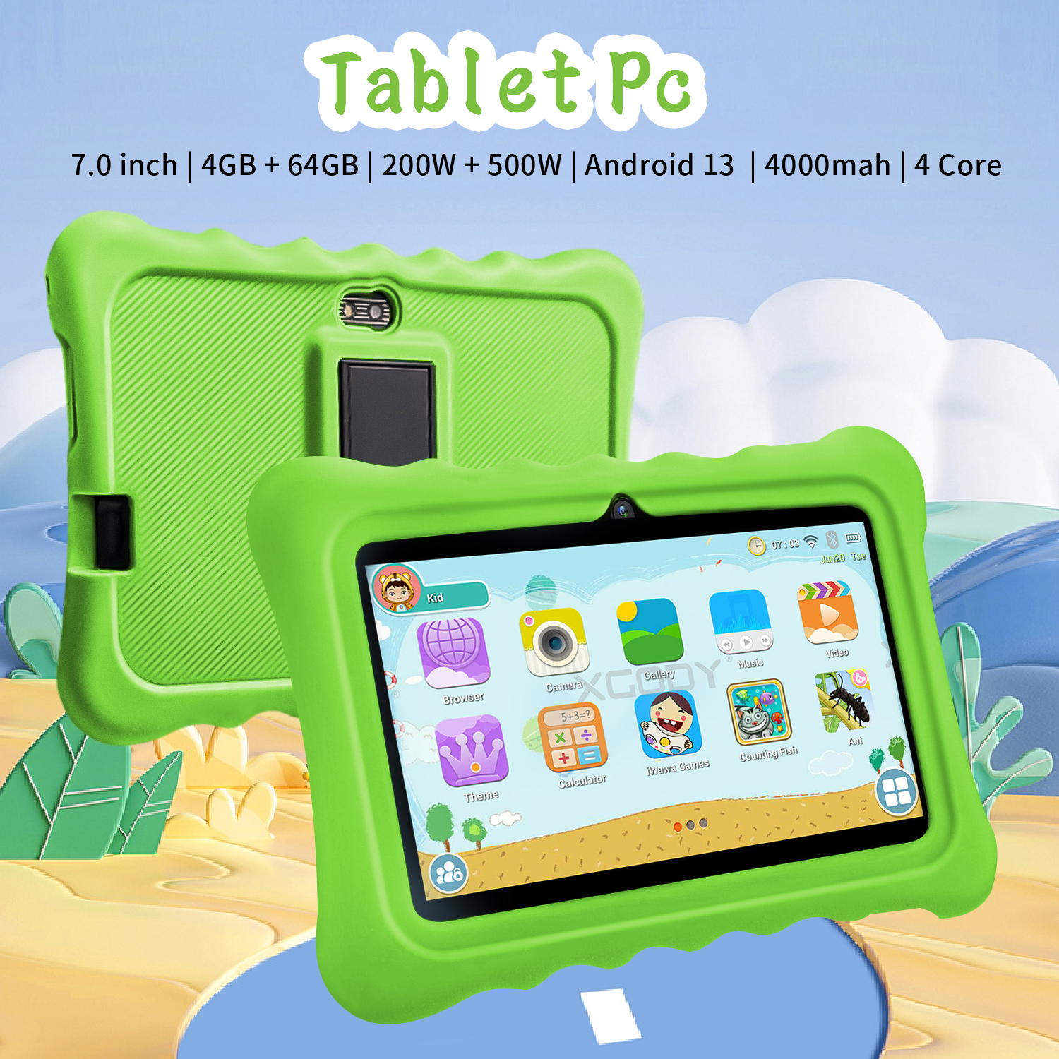 7 Inch Kids Tablet Quad Core 4 - огляд і ціна Kids Education Tablet
