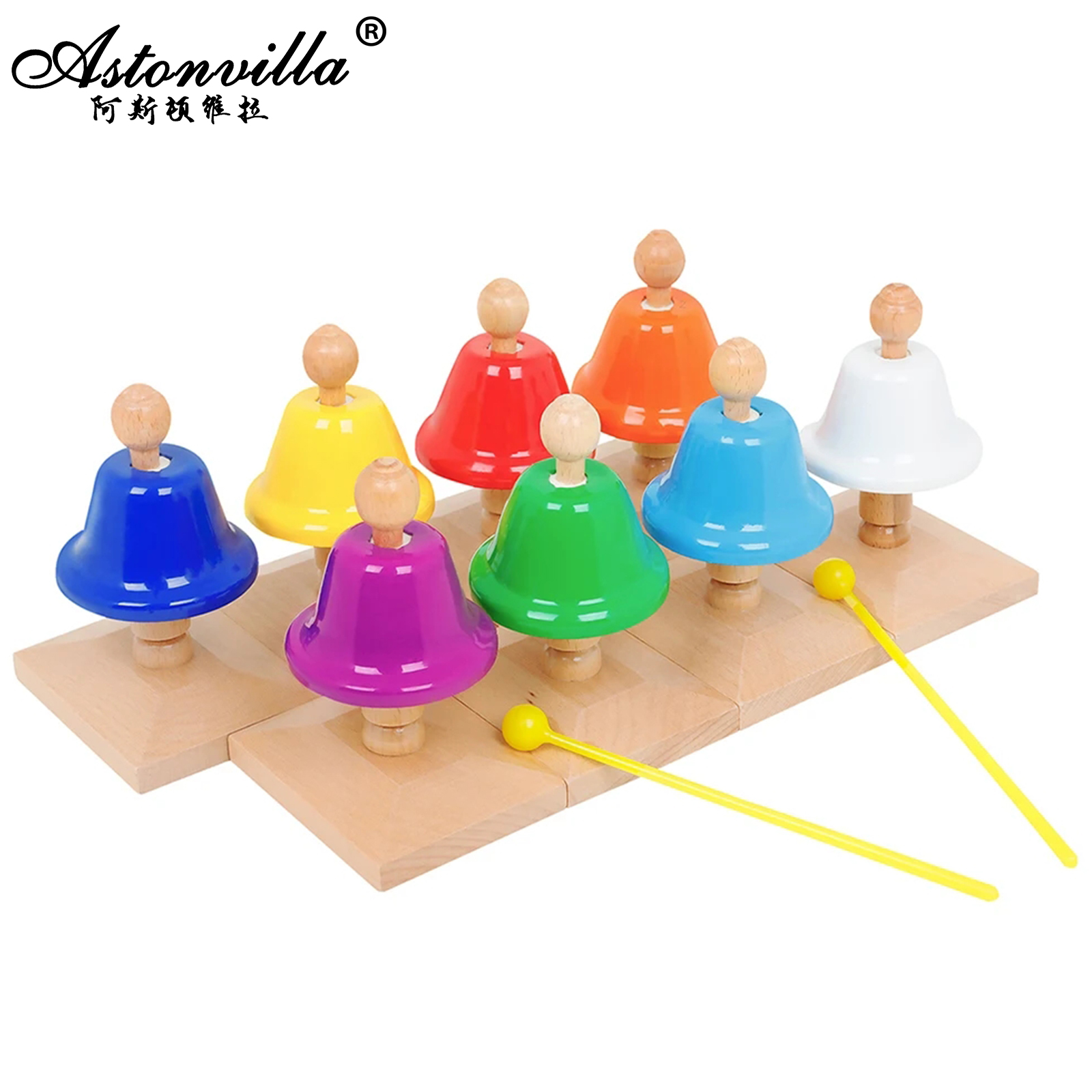 8 Tone Colorful Class Bell Woo - огляд і ціна Kids Education Bell