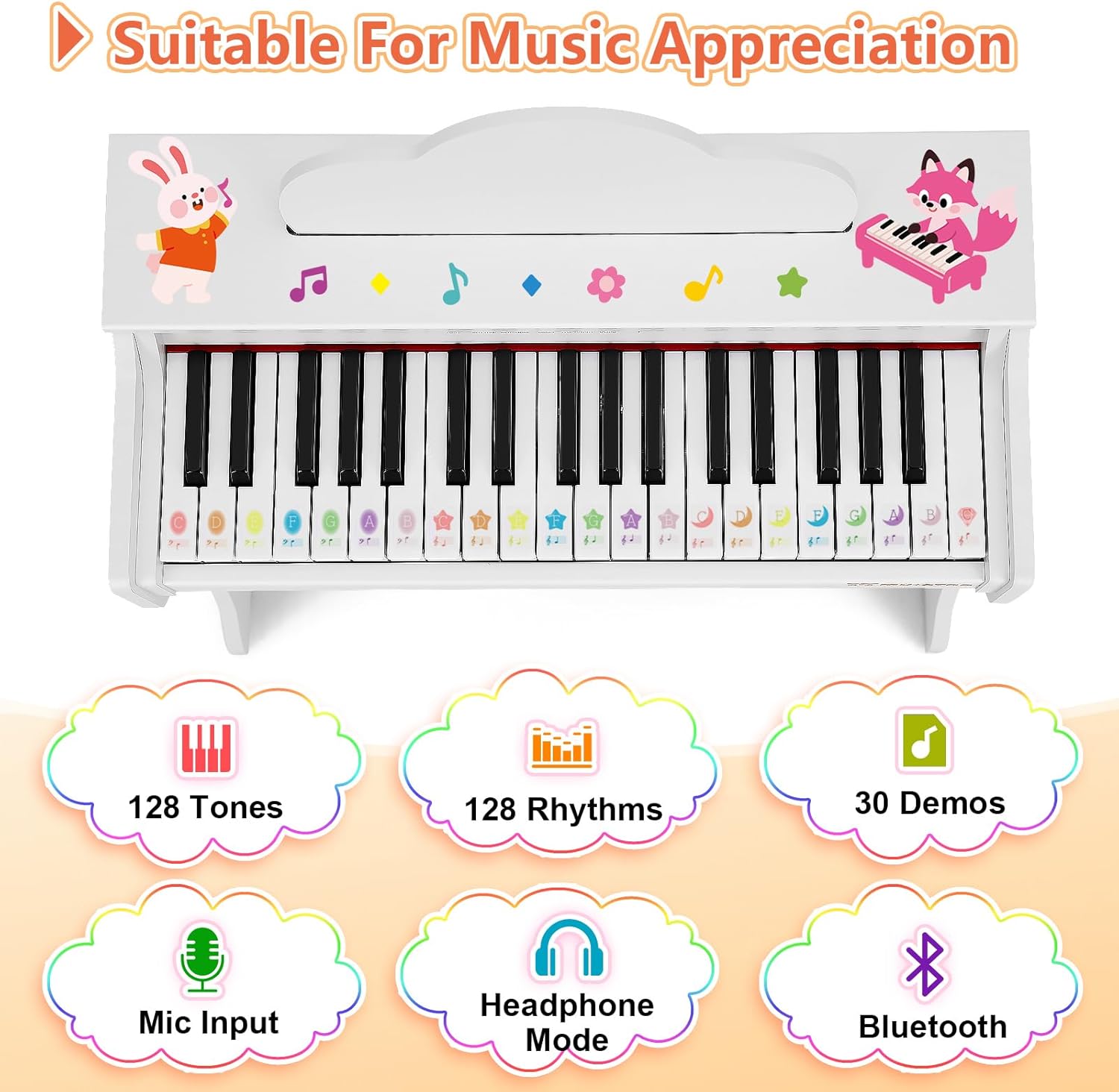 Educational 37-Key Wooden Keyb - огляд і ціна Kids Education Music