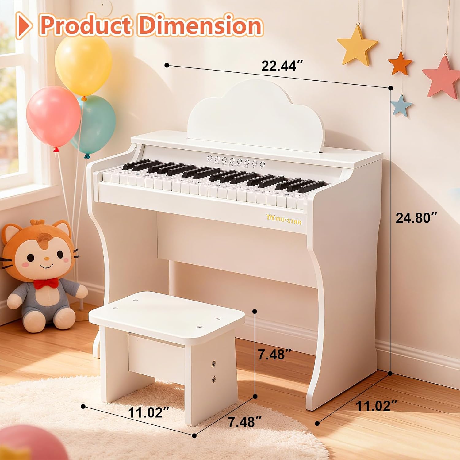 Educational 37-Key Wooden Keyb - огляд і ціна Kids Education Music