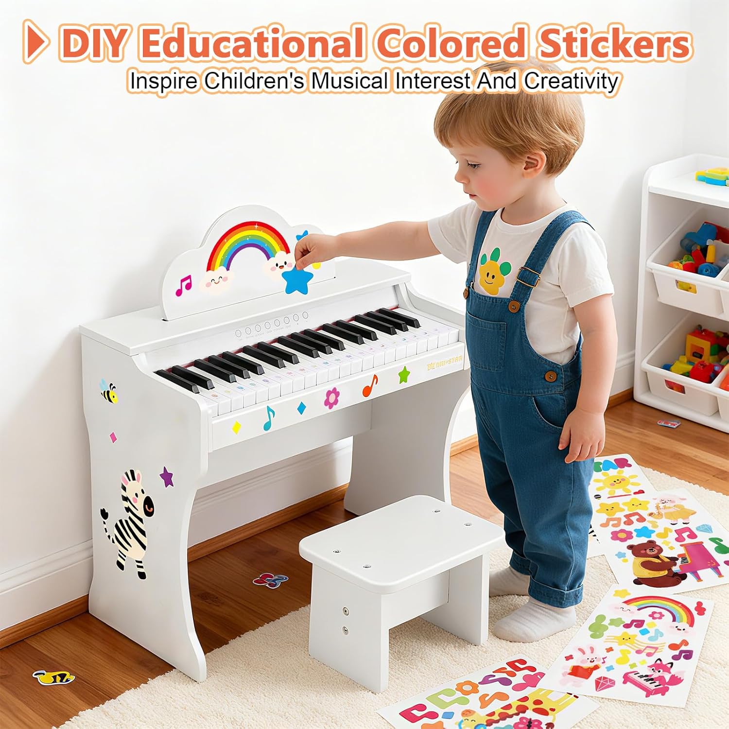 Educational 37-Key Wooden Keyb - огляд і ціна Kids Education Music