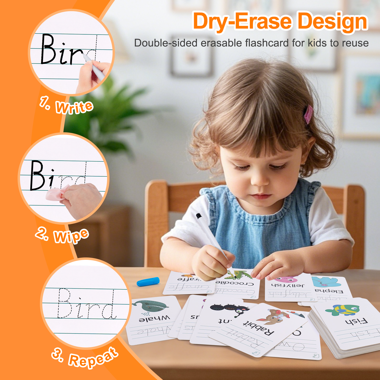Flash Cards Alphabet Writing T - огляд і ціна Kids Education Words