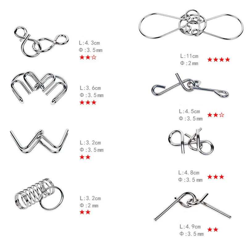8PCS/Set Metal Montessori Wire - огляд і ціна Kids Education Material
