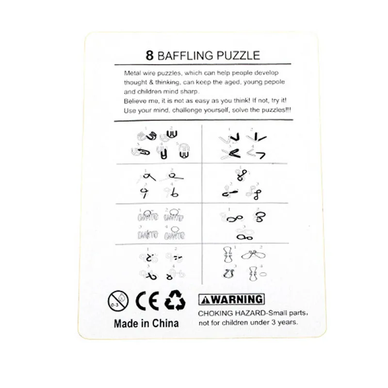 8PCS/Set Metal Montessori Wire - огляд і ціна Kids Education Material