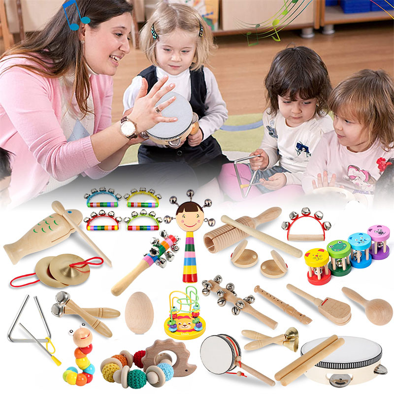 Wooden Rattles Baby Toys Grasp - огляд і ціна Kids Education Bell