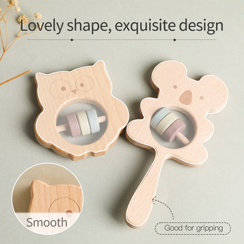 Wooden Rattles for Kids Animal - огляд і ціна Kids Education Bell