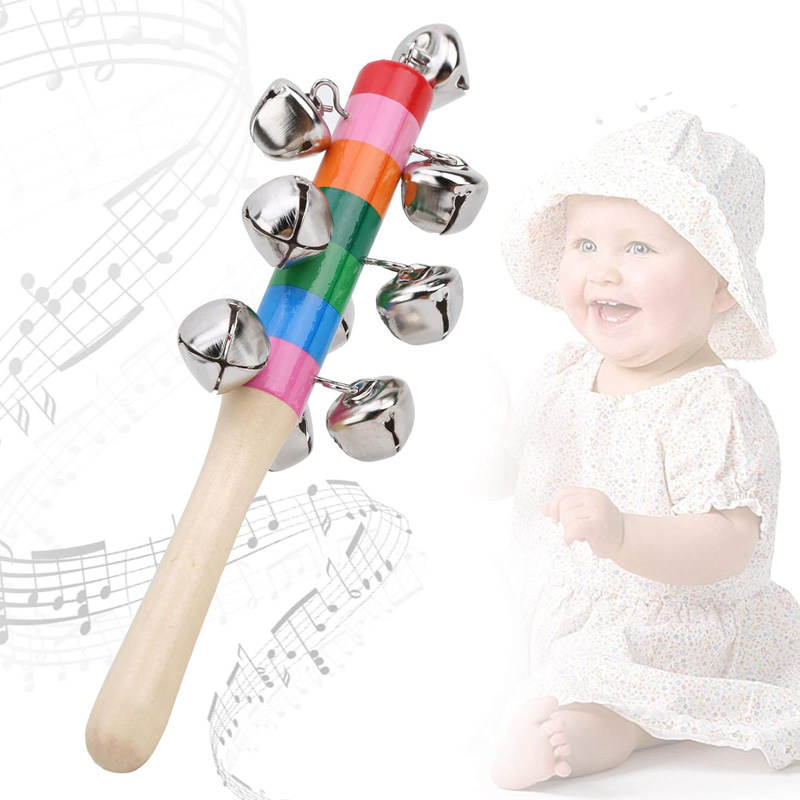 3PCS Rainbow Wooden Jingle Han - огляд і ціна Kids Education Bell