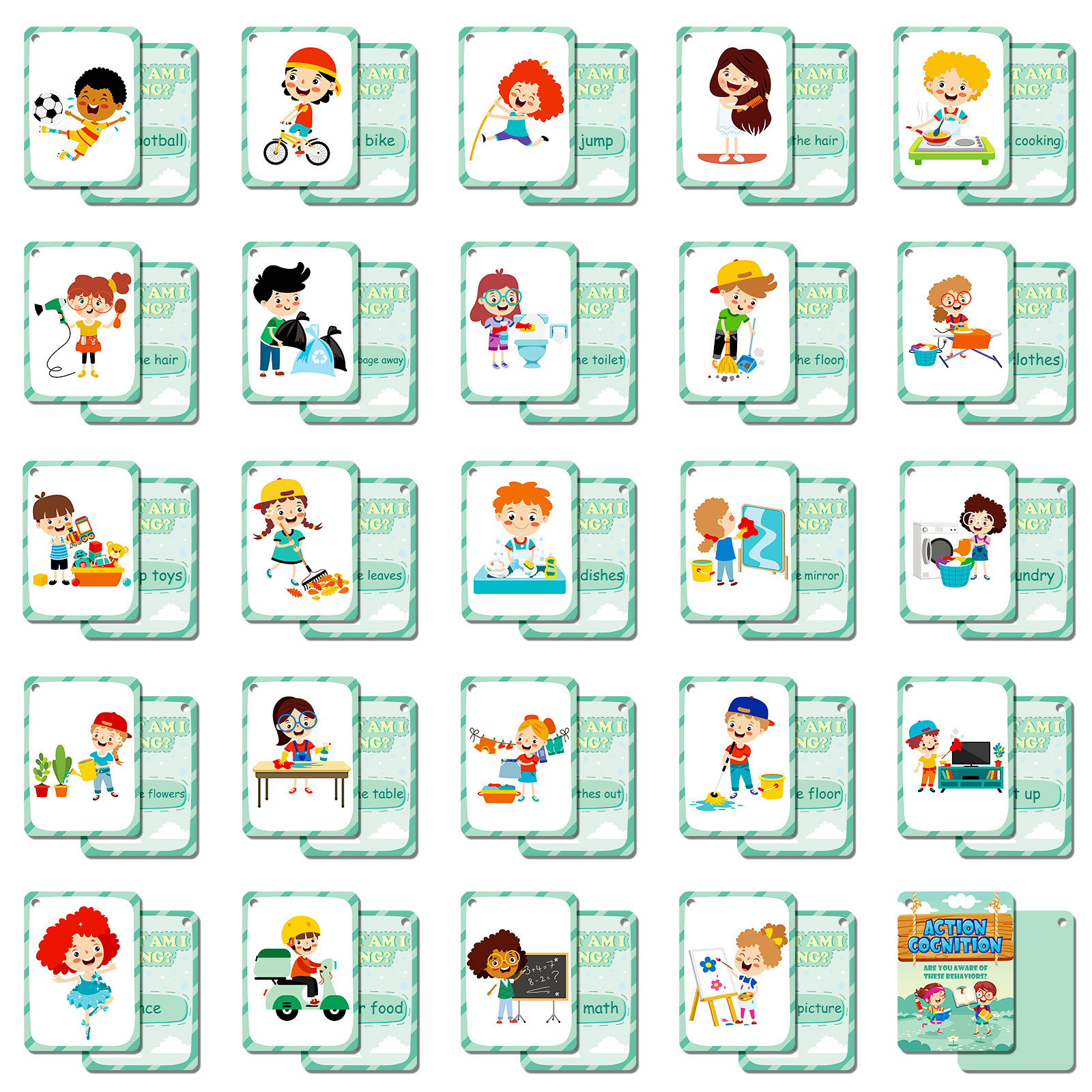 50Pcs/Set Cognition Learning C - огляд і ціна Kids Education Material